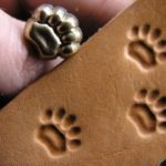011-03 Bear TEDDY paw Leather stamp