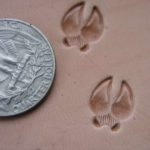 011-06 White tail deer track Leather stamp