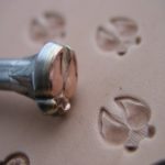 011-06 White tail deer track Leather stamp - Image 3