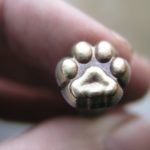 011-09 Cat paw track Leather stamp