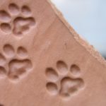 011-09 Cat paw track Leather stamp - Image 2