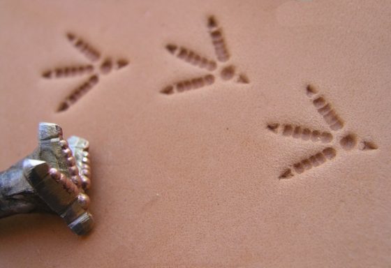 011-10 Turkey track Leather stamp - Image 2