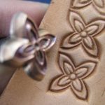 012-04 Square flower II. Leather stamp