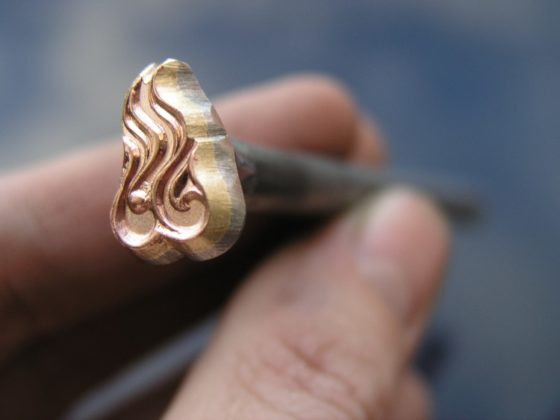 016-04 Flame leather stamp