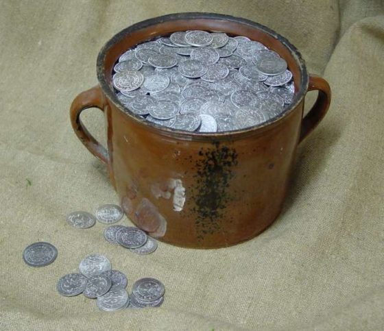 Coin replica Prague Groschen of Wenzel II. Aluminium - 10 pcs - Image 3