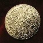 Face for watch - Aztec calendar, gold plated