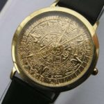 Face for watch - Aztec calendar, gold plated - Image 2
