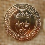 Replica of Ecu golden sun of King Charles VIII.