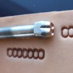 2 BEADS Leather stamp brass