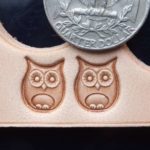 016-09 OWL EULE Leather stamp brass - Image 2
