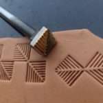 012-05 Fishbone in the square Leather Stamp