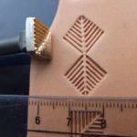 012-05 Fishbone in the square Leather Stamp - Image 2