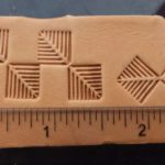 012-05 Fishbone in the square Leather Stamp - Image 4