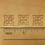 012-03 Square flower in frame Leather stamp - Image 5