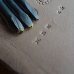 Mini Basket Leather Stamp punch Decorating tool for Saddler maker and creatives