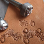 Oak leaves and acorn Leather Stamp punch Decorating tool for Saddler maker and creatives