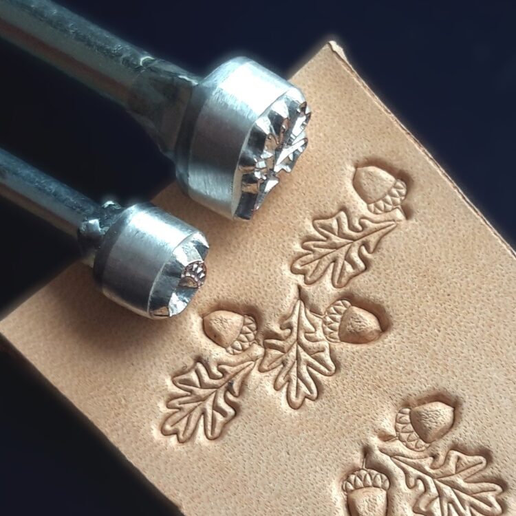 Oak Leaf and Acorn - 2 leather stamps