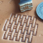 H basketweave Leather Stamp punch Decorating tool for Saddler maker and creatives