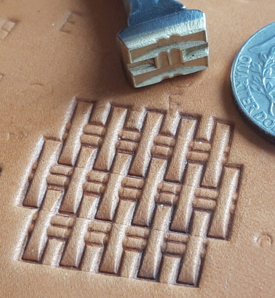 H basketweave Leather Stamp punch Decorating tool for Saddler maker and creatives