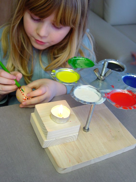 Easter egg decorating stand