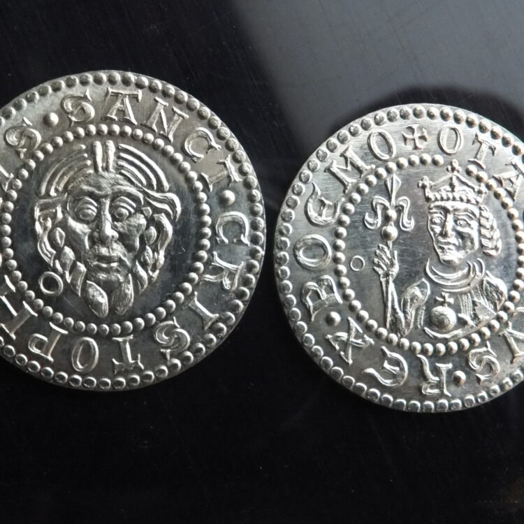 042-75 Denarius of Premysl II. Ottokar with St. Christopher