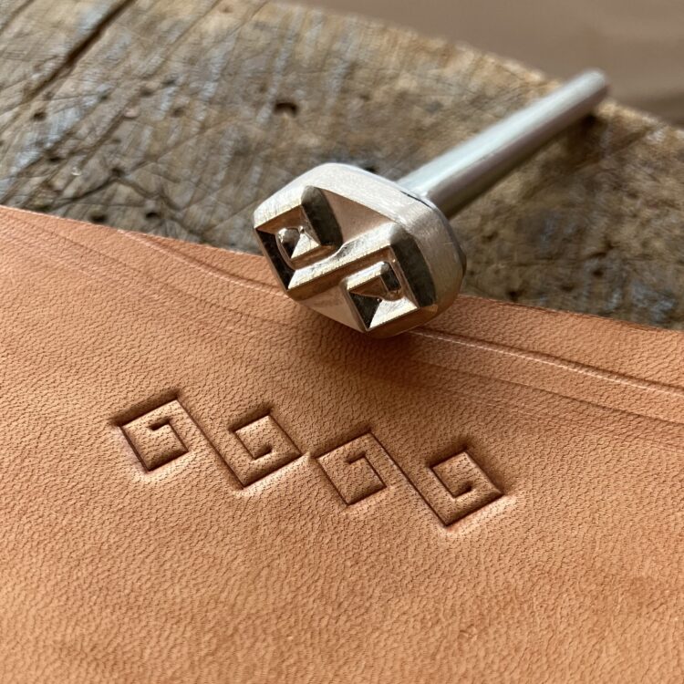 014-23 Ram's horns leather stamp